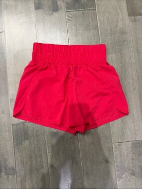 Jess Lea Women's High-Waist Elastic Red Athletic Shorts